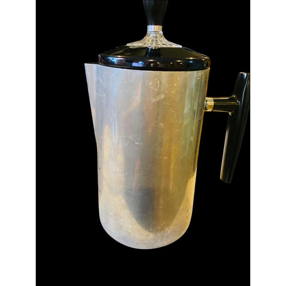 Vintage Wear-Ever Aluminum Coffee Percolator Stovetop Pot Mid Century Modern USA
